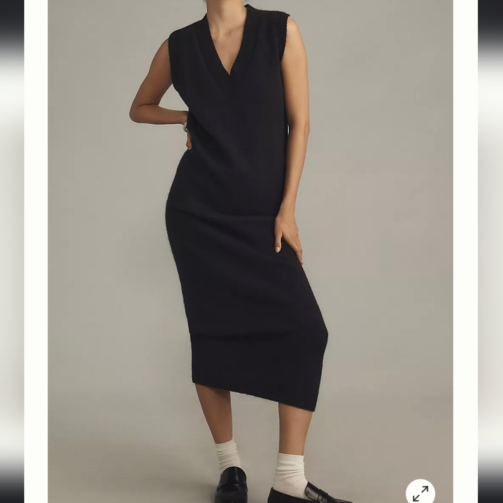Sunday In Brooklyn Sweater Vest Midi Dress - S